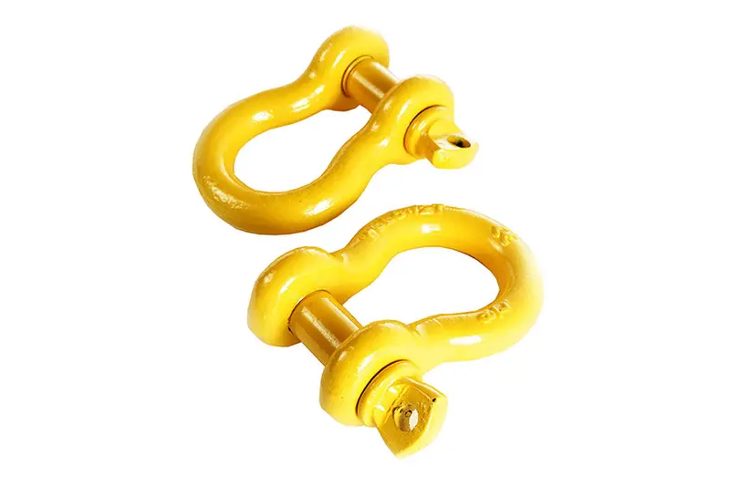 Rugged Ridge D-Ring Shackles, 3/4In Yellow - Pair 1