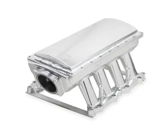Sniper Efi Fabricated Race Series Intake Manifold - 2011-14 Ford 5.0L Coyote - Silver 1