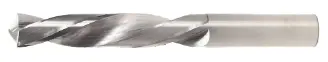 Solid Carbide Drill Jobber Length. Cutter Diameter 38. Flute Length 1-1/4". Oal 2"-1/4" - 2 Flutes - 118 Degree Point - Uncoated 1