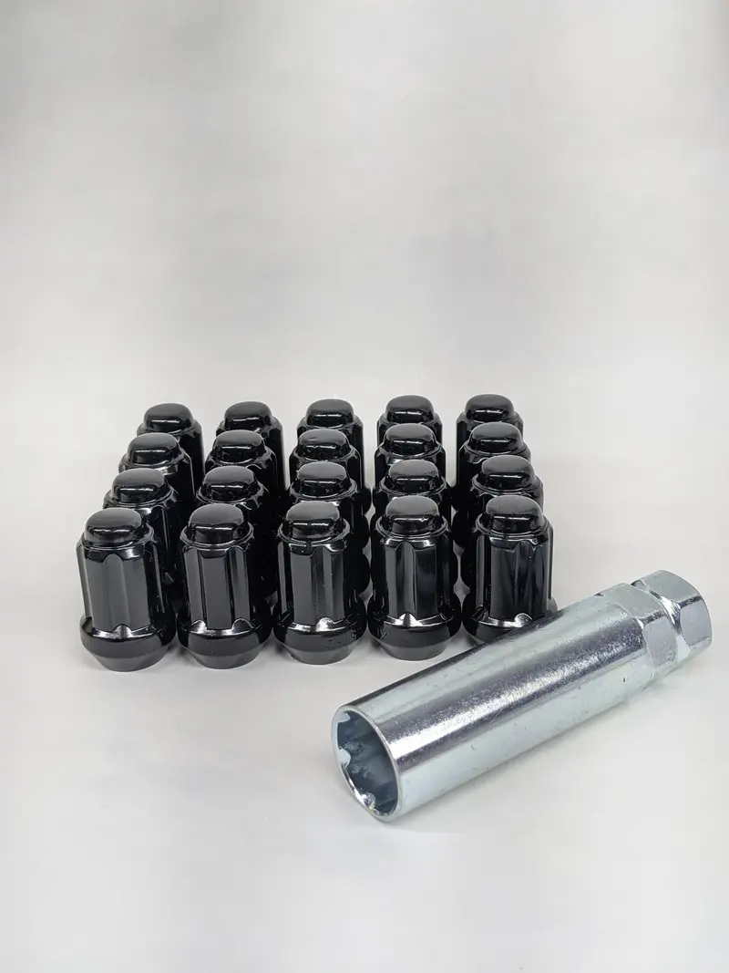 Spline Drive Lug Nut Kit Black , 1/2X20 (1965-2014 Mustang) 1