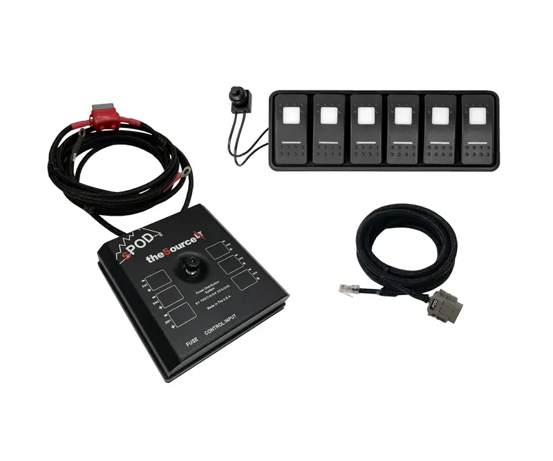 Spod Sourcelt Modular W/ Led Switch Panel And 84In Battery Cables - Green 1