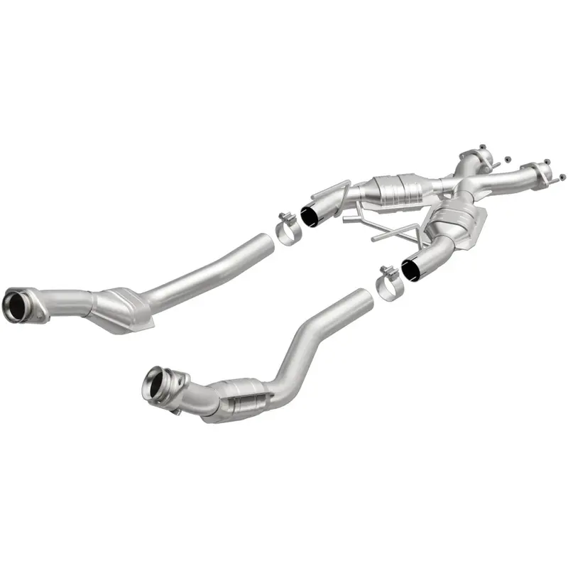 Stainless Steel X-Pipe With High Flow Catalytic Converters 1