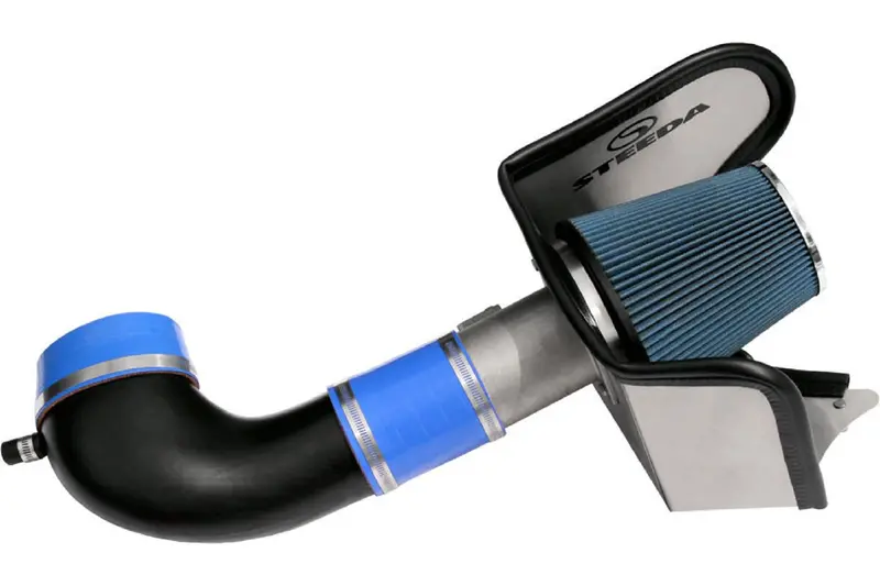 Steeda Mustang Cold Air Intake - Black Inlet W/ Blue Hoses (05-09 Gt/Bullitt) 1