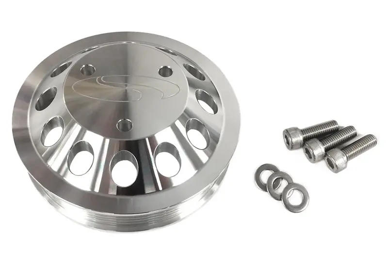 Steeda Mustang Gt/Boss 302 Billet 3 Bolt Water Pump Pulley 5.0L/5.2L Gt350 (2011-2022) 1
