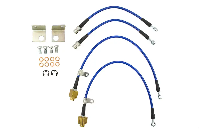 Steeda S550 Mustang Stainless Braided Hose Front & Rear Brake Lines (2015-2023) 1