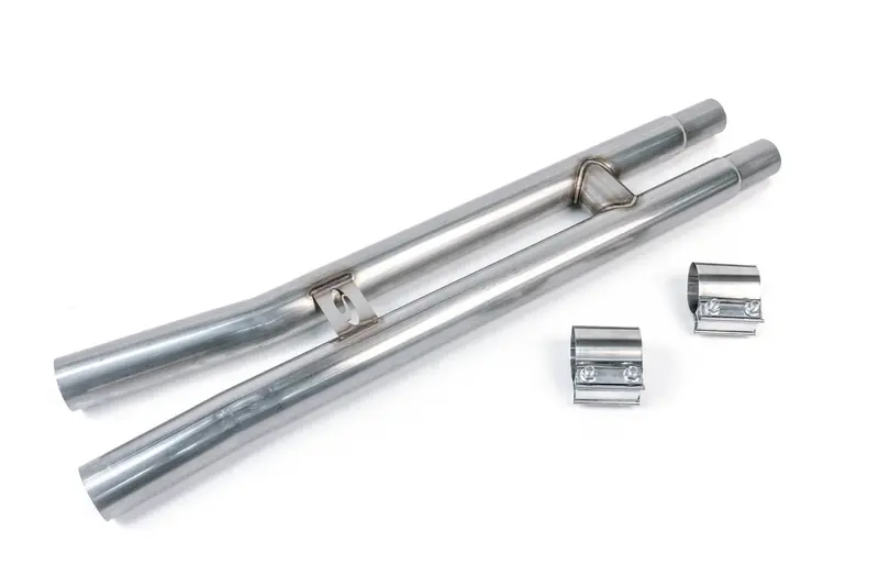 Steeda S550/S650 Mustang Gt 5.0L Coyote 304 Stainless Resonator Delete H-Pipe (2018-2024) 1