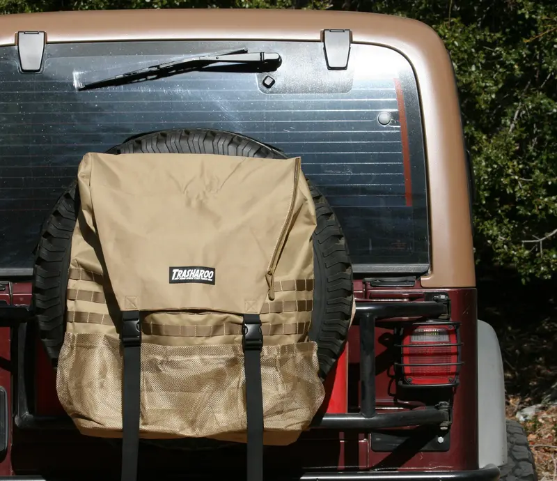 Trasharoo Spare Tire Trash Bag, Tan 1