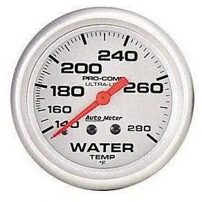Water Temp. Gauge (120-280 Deg Mech. Ultralite 2 1/16) 1