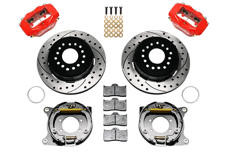 Wilwood Forged Dynalite Pro-Series Rear Brake Kit W/ Park Brake - Red (1987-1993) 1