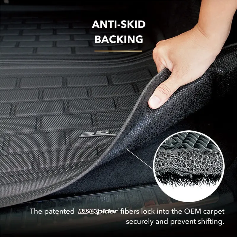 3D Maxpider 21-24 Toyota Sienna Behind 3Rd Row Kagu Black Lower Cargo Liner 1