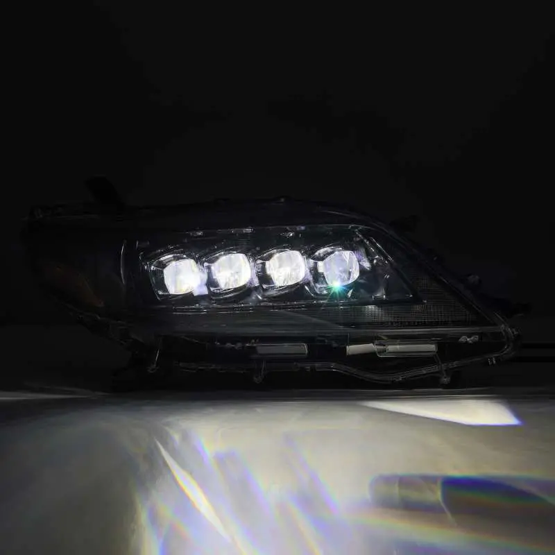 Alpharex Luxx Led Projector Headlights For 2011–2021 Toyota Sienna – Plank-Style Alpha Black With Sequential Turn Signals & Drl 2