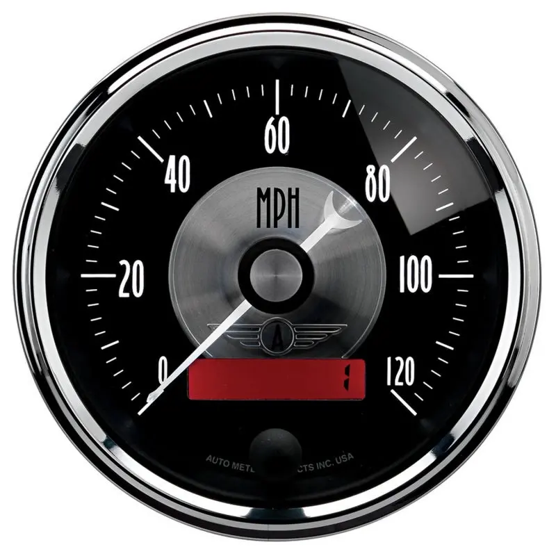 Autometer Prestige Series Electric Speedometer – 3-3/8 Inch, 120 Mph Range, Lcd Odometer, Programmable 1