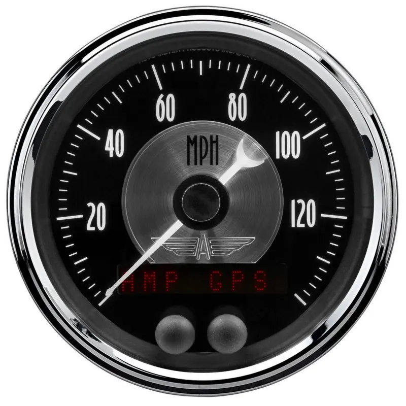 Autometer Prestige Series Speedometer – 3-3/8", Black Face, Electrical Input, 140 Mph Range 1