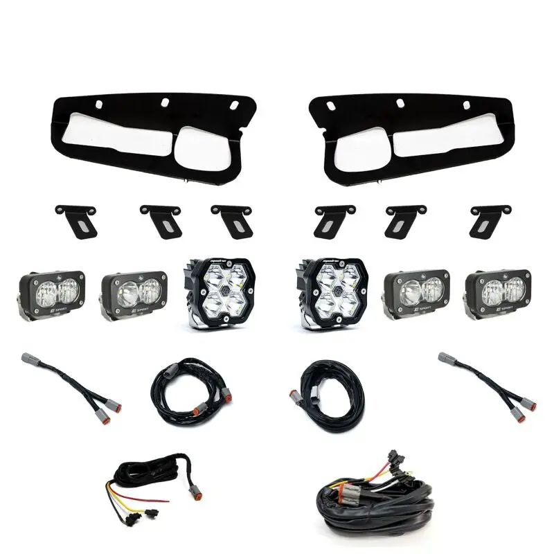 Baja Designs Squadron 2.0 Spot Light Kit With Steel Bumper Mount For 2021–2025 Ford Bronco 1
