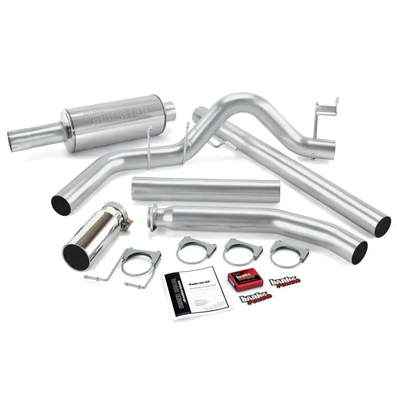 Banks Power Exhaust Git-Kit For 1998–2000 Dodge 5.9L Standard Cab – Single Side Stainless Steel System With Chrome Tip 2