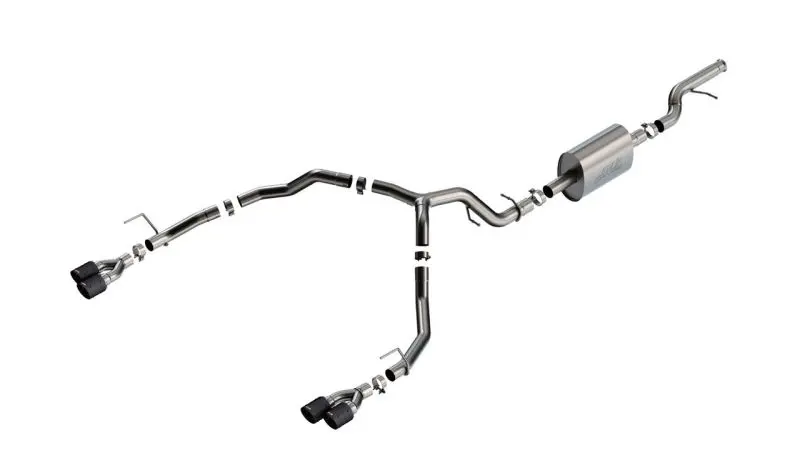 Borla S-Type Cat-Back Exhaust System For 2021–2022 Chevy Tahoe 5.3L V8 (2Wd/4Wd, 4-Door) With 3"/2.75" Piping & Carbon Fiber Tips 1