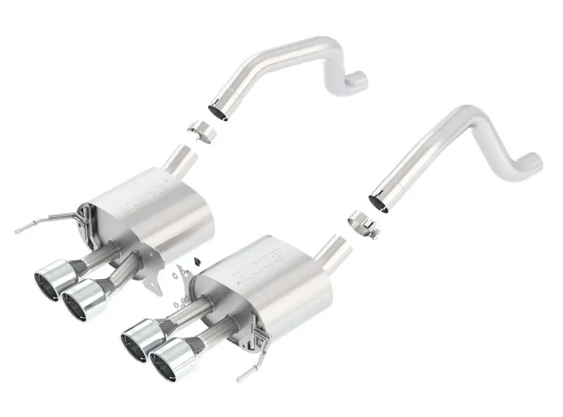 Borla S-Type Cat-Back Exhaust System — Quad Tips, Center-Exit, For 2015 Chevrolet Corvette C7 Z06 6.2L (Non-Afm, Npp-Ready) 1