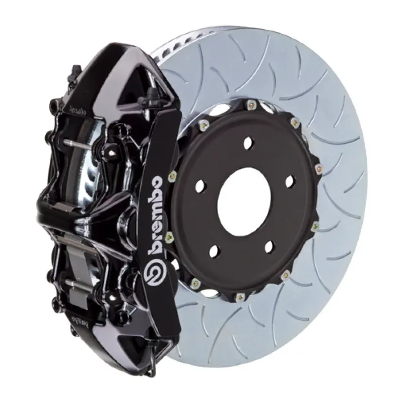 Brembo 97-04 Corvette C5 Front Gts Bbk 6 Piston Cast 350X34 2Pc Rotor Slotted Type-3-Black Ha 1