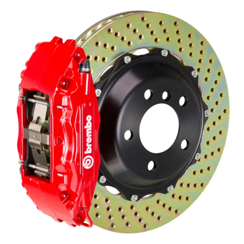 Brembo Gt Big Brake Kit – Front, 4-Piston Calipers With 332X32Mm Drilled Two-Piece Rotors For 2001–2007 Volvo V70/V70R And 2001–2009 S60/S60R 1