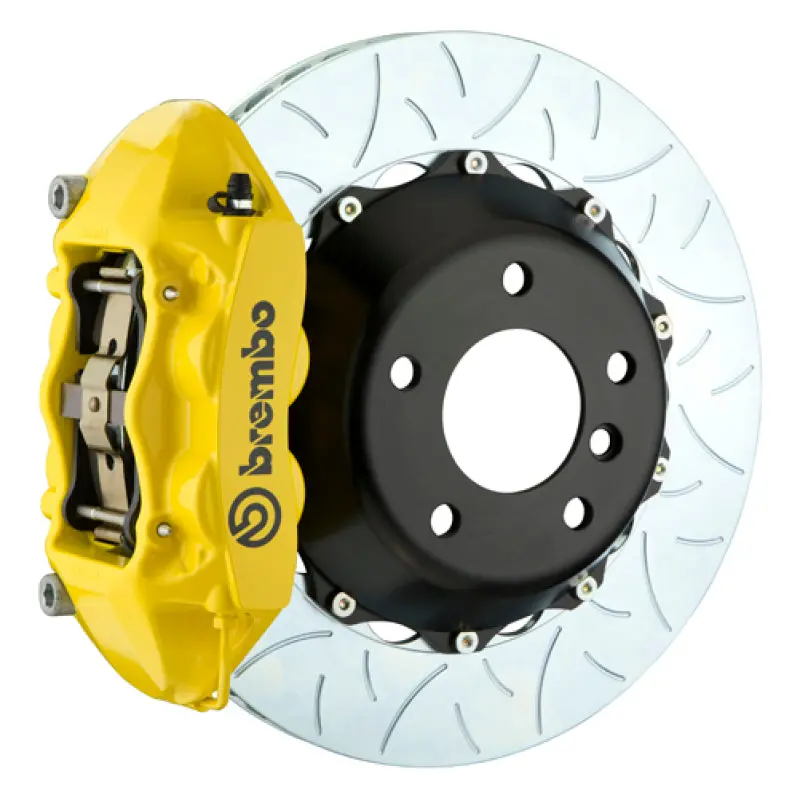 Brembo Gt Big Brake Kit – Rear, 345×28Mm Two-Piece Slotted Rotors, Yellow Finish – Fits 2012–2015 Bmw 335I Xdrive M Sport 1