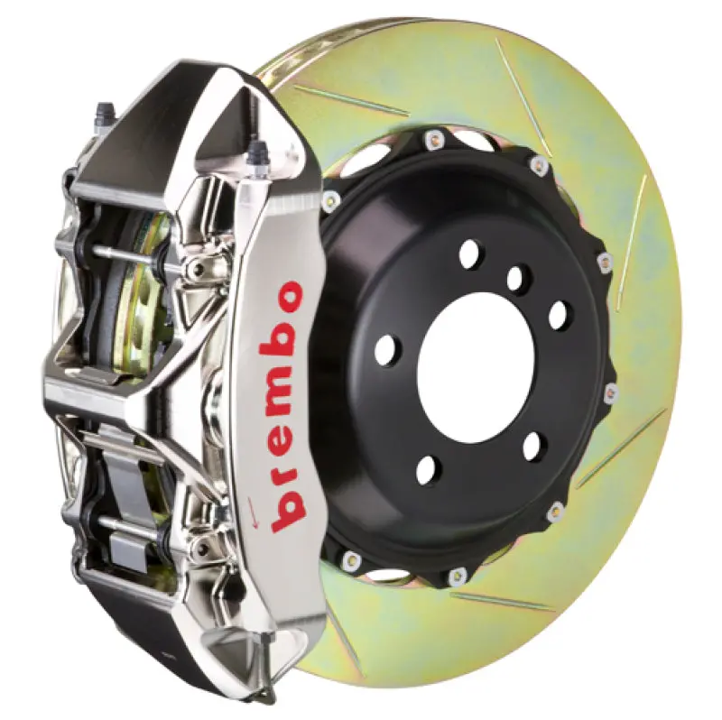 Brembo Gtr Big Brake Kit – Front, 6-Piston Billet Calipers & Slotted 355X32Mm Two-Piece Rotors – Nickel-Coated (2018–2022 Honda Accord Gen10) 1