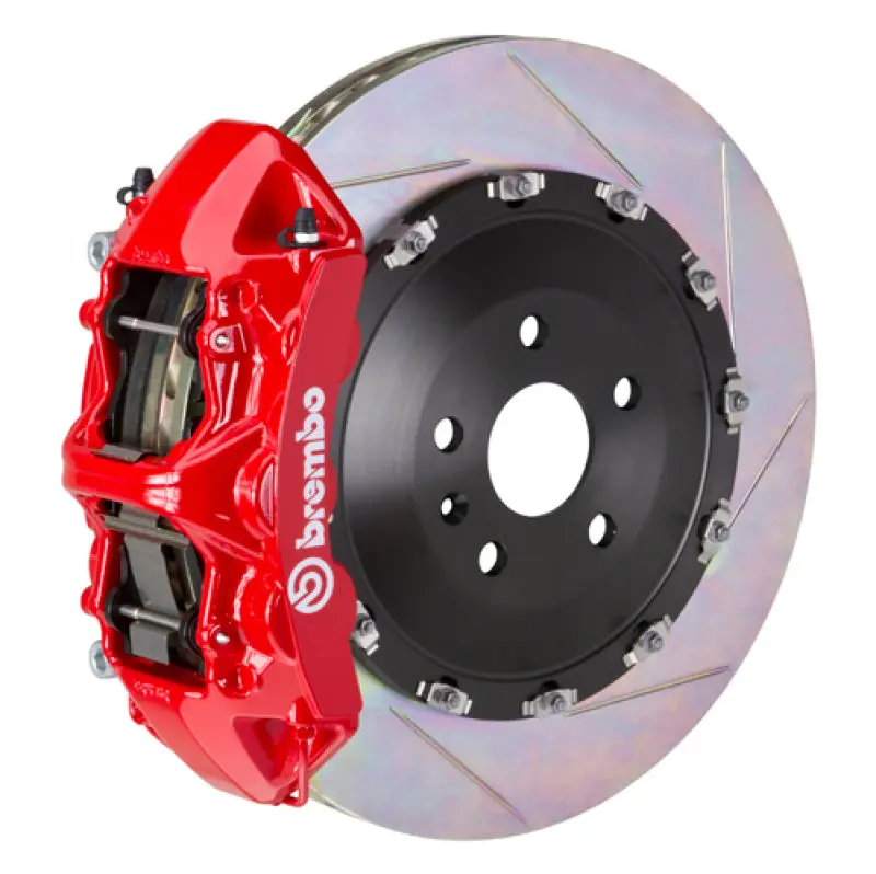 Brembo Rs5 Gt Front Brake Kit – 6-Piston Calipers, 405X34Mm Two-Piece Slotted Rotors (Type-1 Red) For 2018+ Models 1