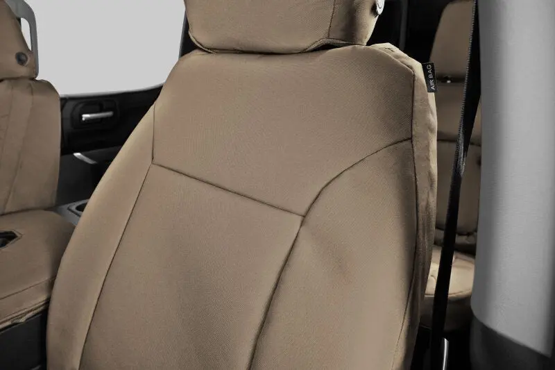 Covercraft Endura Precisionfit Seat Covers For 2016–2024 Nissan Titan – Front Row, Tan/Tan Custom Fit 1
