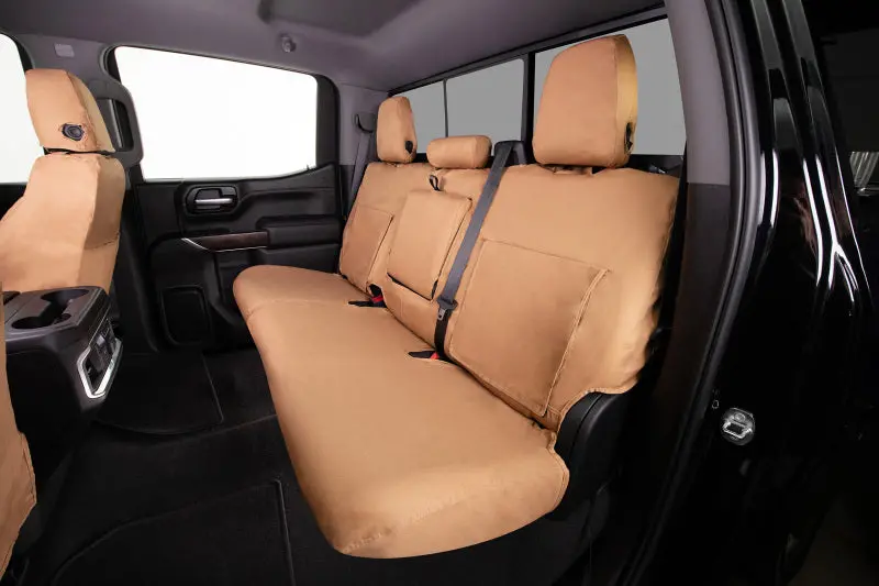 Covercraft Polycotton Seatsaver – Custom-Fit Front Row Covers For 2019–2024 Dodge Ram (Tan) 1