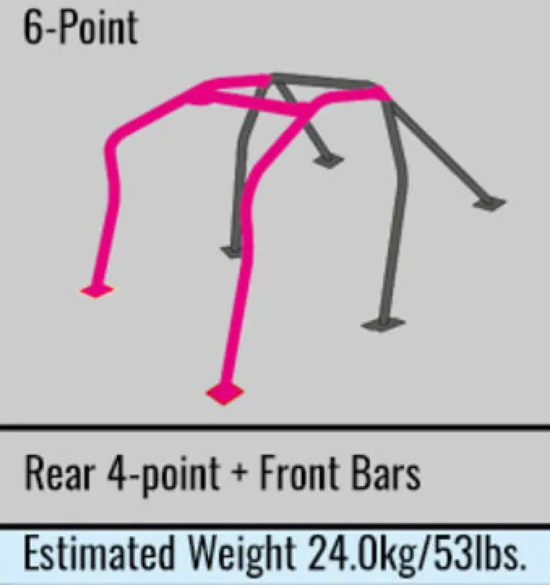 Cusco Steel 6-Point Roll Cage – 2-Seat Safety Cage, Model Cn9A, Fits Various Platforms 1