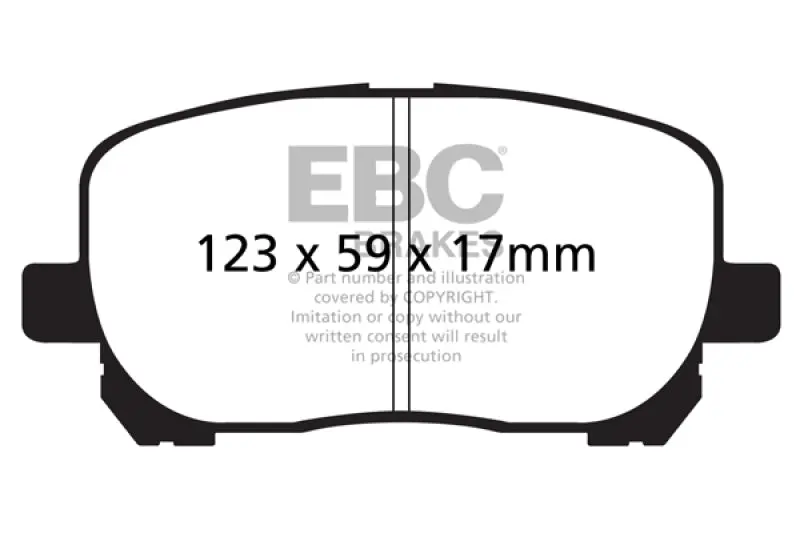 Ebc Greenstuff Front Brake Pads For 2002–2008 Pontiac Vibe 1.8L 1