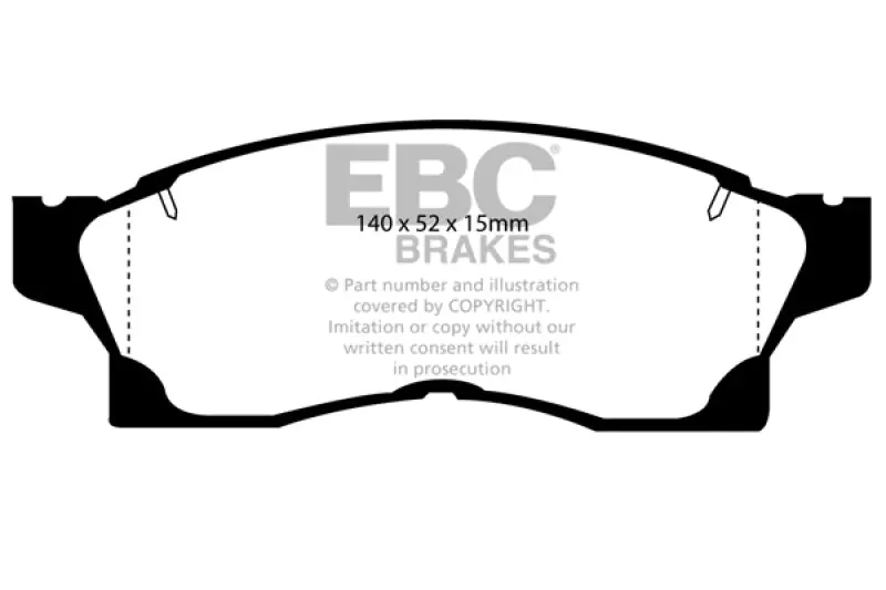 Ebc Redstuff Front Brake Pads For 1991–1992 Toyota Mr2 Turbo (2.0L) 1