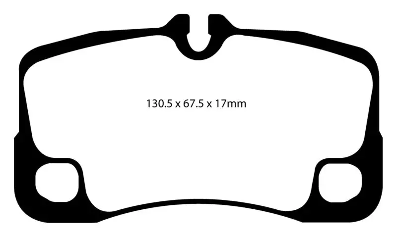Ebc Yellowstuff Rear Brake Pads For 2009–2012 Porsche 911 (997) Carrera 2 – Cast Iron Rotor Compatible 1
