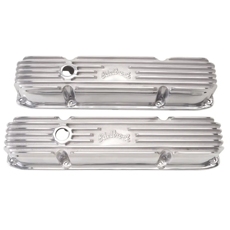 Edelbrock Classic Series Polished Aluminum Valve Covers For Chrysler 383/440Ci V8 Engines 1
