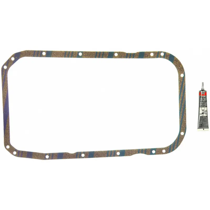 Fel-Pro Os30570C Oil Pan Gasket Set For Chrysler Lebaron – Blue Stripe Cork-Rubber 1
