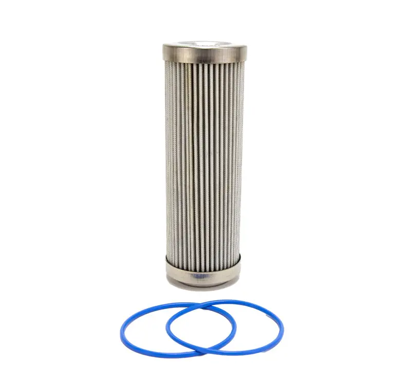 Fuelab 6-Micron Stainless Steel Fuel Filter Element – 6" Length With Dual O-Rings And Installation Guide 1