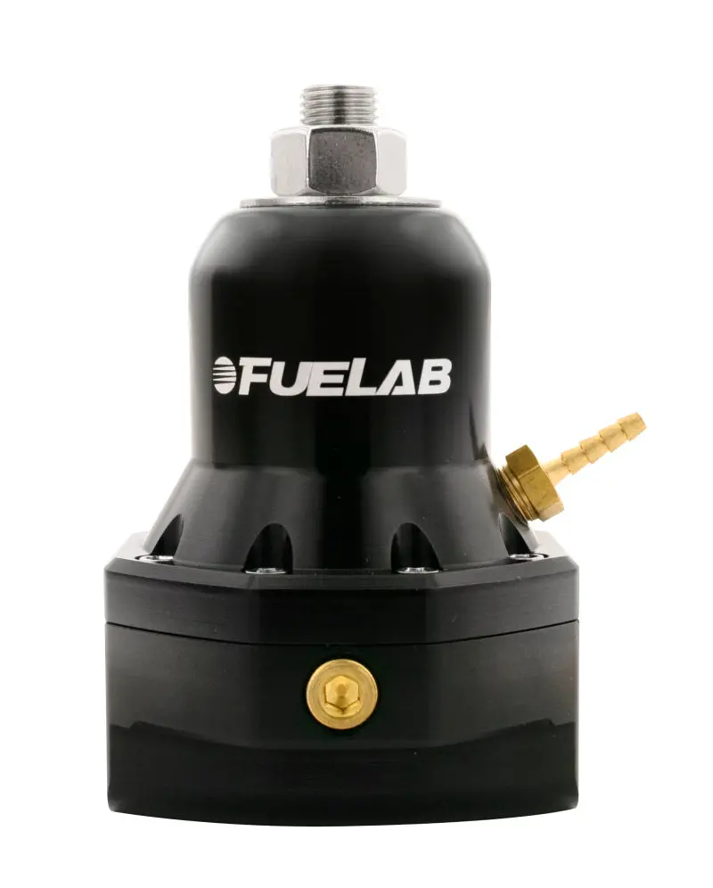 Fuelab Adjustable Fuel Pressure Regulator (4–12 Psi) – Dual -10An Inlet, Single -10An Return, Black Finish 1