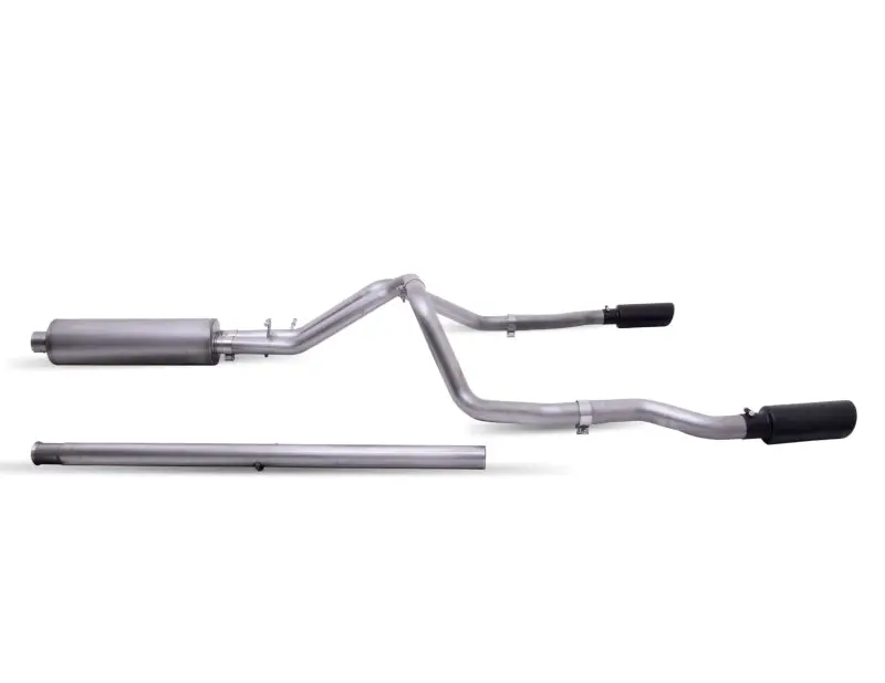 Gibson Black Elite Cat-Back Dual Split Exhaust System – 3In/2.5In, For 2019–2022 Chevrolet Silverado 1500 (5.3L) 1