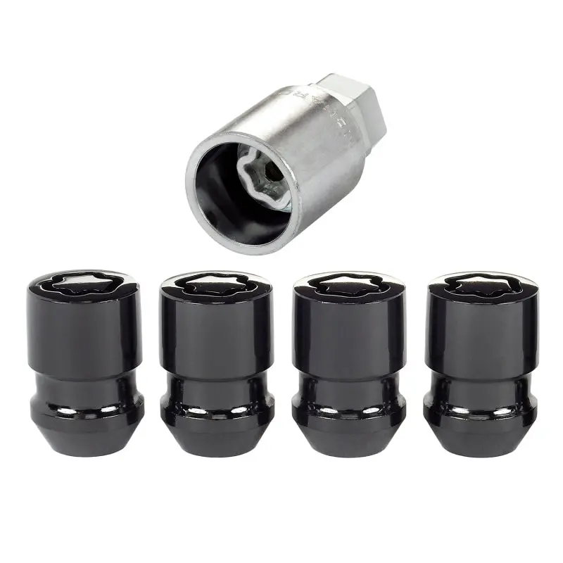 Mcgard Black Wheel Lock Nut Set (4-Pack) – Cone Seat, 1/2"-20 Thread, Dual Hex (3/4" & 13/16"), 1.28" Length 1