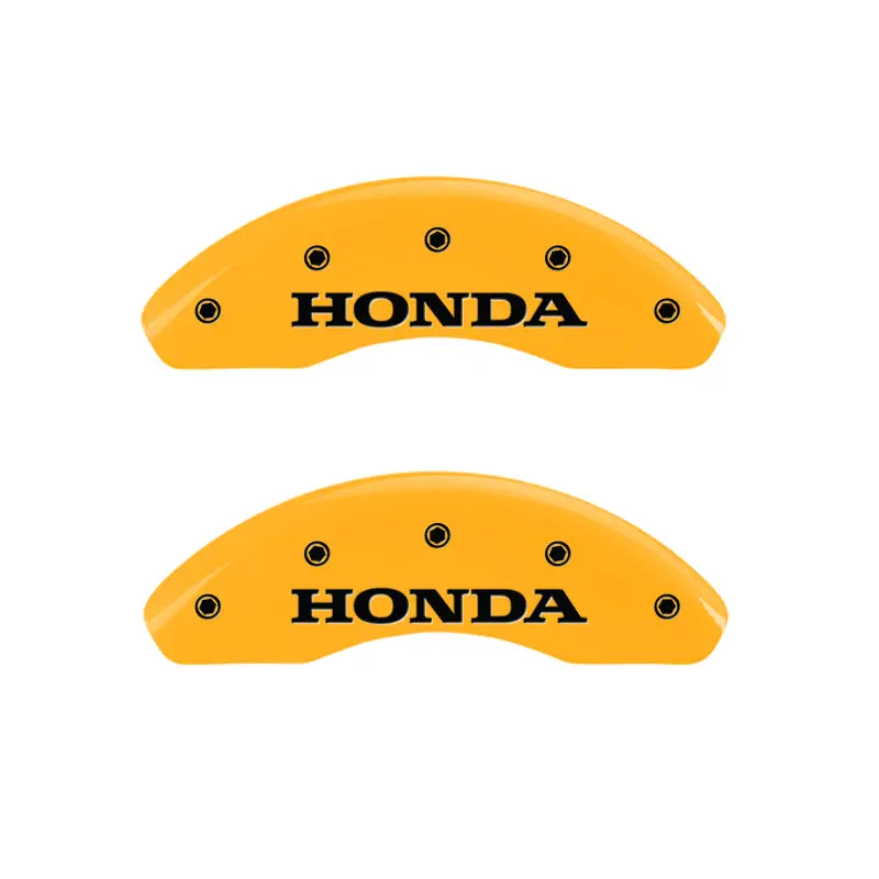 Mgp 4 Caliper Covers Engraved Front & Rear Honda Yellow Finish Black Char 1999 Honda Accord 1
