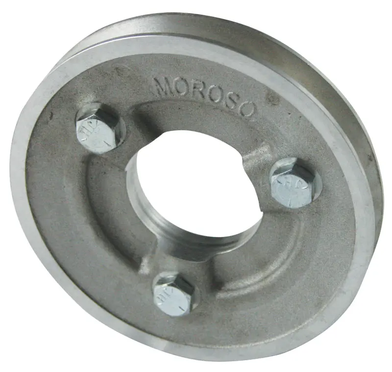 Moroso Single-Groove Crankshaft Pulley For Chevrolet Big Block 396–454 (Short-Water-Pump Fit), Cast Aluminum 1