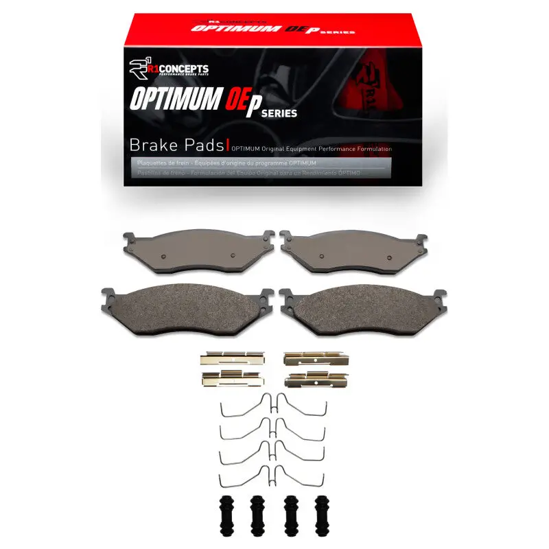 R1 Optimum Oe-Compatible Brake Pad & Hardware Kit For 2004–2020 Coachmen Epic (Front/Rear) 1