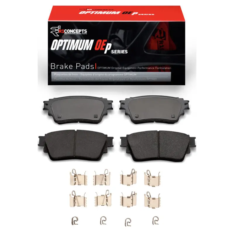 R1 Optimum Rear Brake Pad & Hardware Kit – Oe-Compatible For 2017–2025 Mitsubishi Outlander 1