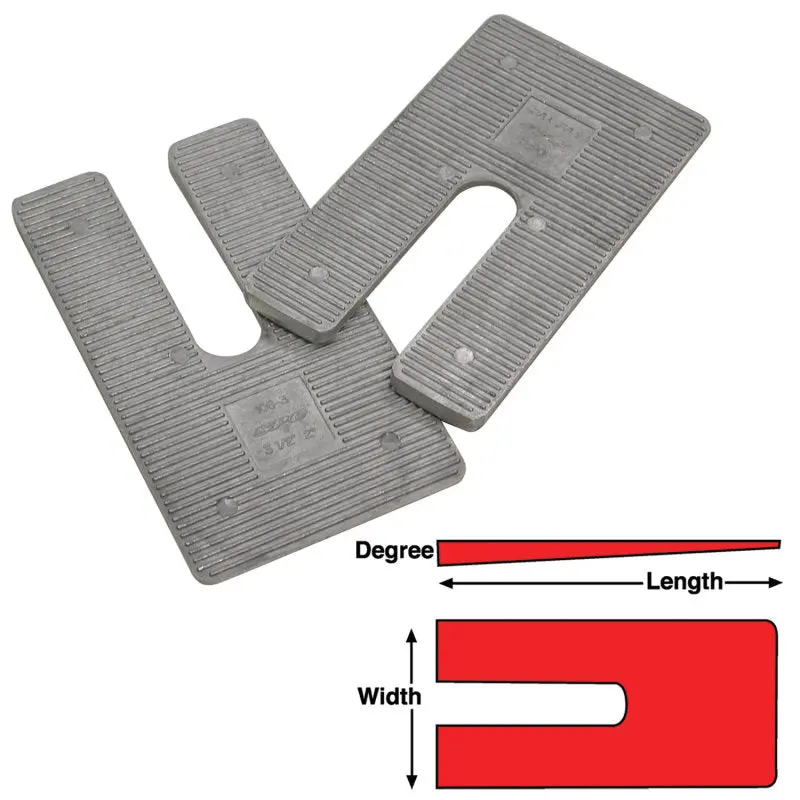 Spc Performance Aluminum Shim Pack – 4X6.5X5° Wedge Shims (6-Piece Set) For Camber Adjustment 1