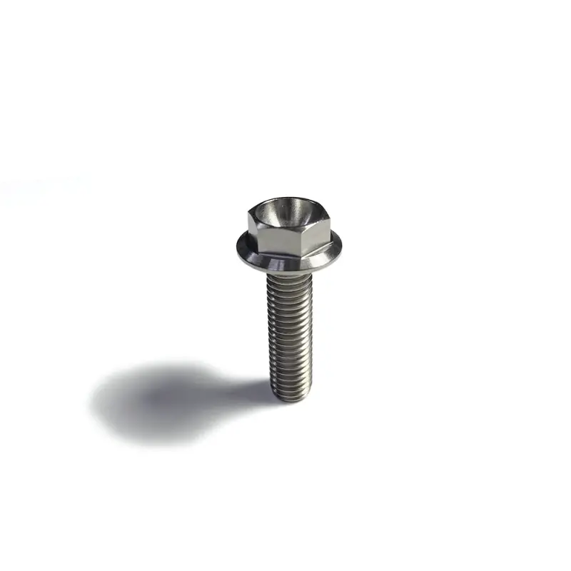 Ticon Industries Titanium Flanged Bolt – M8X35Mm, 1.25Mm Pitch, 12Mm Hex Head 1