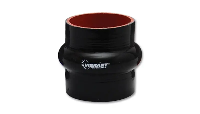 Vibrant 4 Ply Reinforced Silicone Hump Hose Connector - 2.75In I.D. X 3In Long (Black) 1