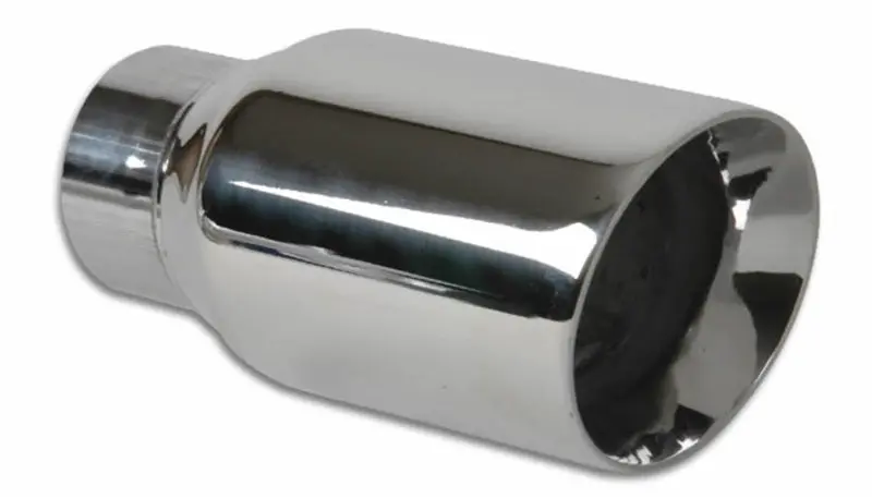 Vibrant Stainless Steel Exhaust Tip – 3" Round, Double-Wall, Angle-Cut Beveled Outlet 1