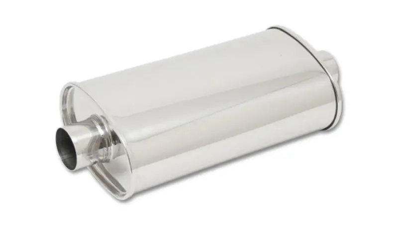 Vibrant Streetpower Oval Muffler – 5" X 9" X 15" Body, 3.5" Inlet/Outlet, Center-Center Configuration 1
