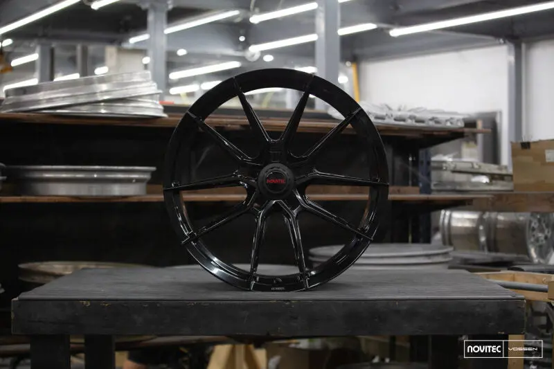 Vossen X Novitec Nf10 Gloss Black Forged Alloy Wheel — 21X9", Et35, Designed For Ferrari 488/F8 Front Axle 1