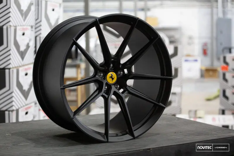Vossen X Novitec Nf9 Rear Forged Wheel For Ferrari 458 – 22X12", 5X114.3, Et49, Satin Black Finish 1