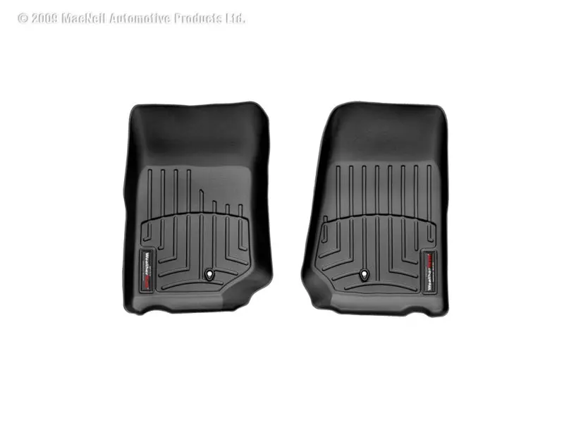 Weathertech Front Floorliners For 2007+ Jeep Wrangler – Black Trim-Fit Protection 1